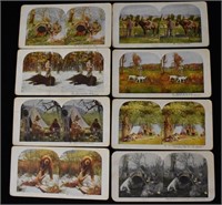 8 Hunting Stereoscope Cards by Ingersoll circa 189
