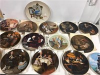 14 Norman Rockwell collector plates