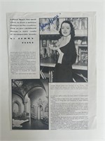 Colleen Moore signed vintage magazine page