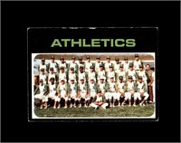 1971 Topps #624 Oakland Athletics TC VG to VG-EX+