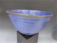 (Wolff Pottery) Dark Blue Bowl (10"x6")