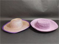 Nordstrom Purple Natural Straw Hat, Purple Hat