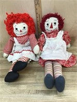 2-20 inch Raggedy Ann dolls