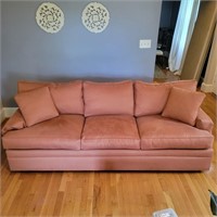 Pink Couch 85"L 36"W 30"T