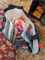 Large bag full of used greeting cards for craft