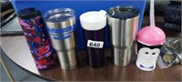 LOT OF TRAVEL MUGS