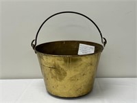 Brass Apple Butter Bucket Signed and Dated 1868
