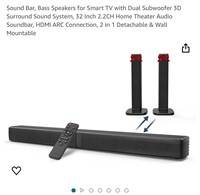 Sound Bar, Bass Speakers for Smart TV