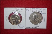 2009-D Unc. Sacagawea Dollar & 1968 Medio Peso