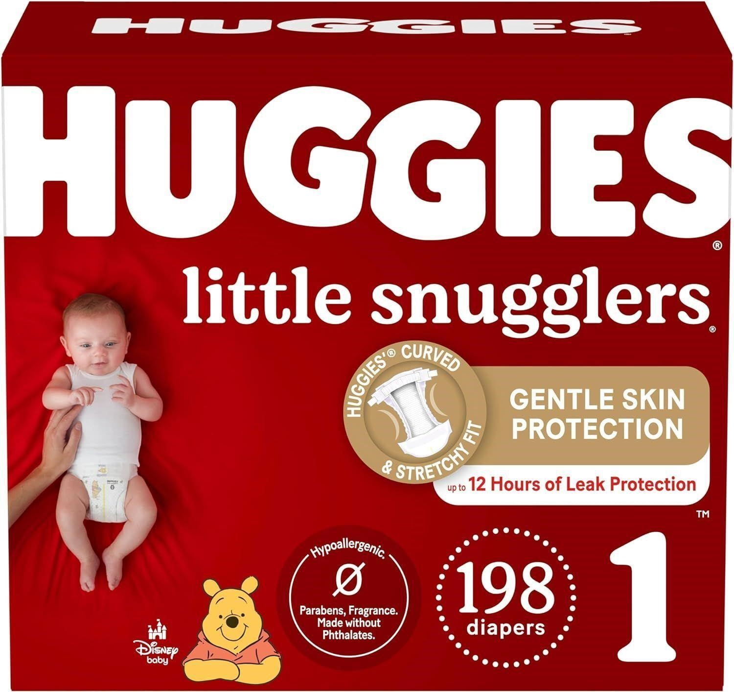 198 Count Huggies Size 1 Diapers