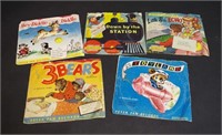 (5) Vintage Children's Records, 45's