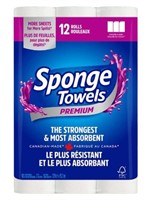 12-Pk Sponge Towels Premium Paper Towels, 106