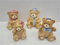 SET OF 4 BEAR CANISTERS