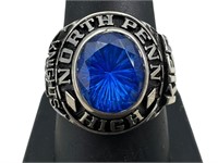 Sterling, Blue Stone North Penn High Ring