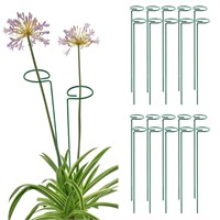 Green 18 inch Single Stem Plant Stakes Flower Supp