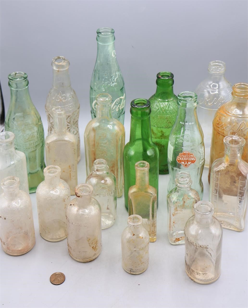 20 Vintage NC Apothecary & Soda Bottles