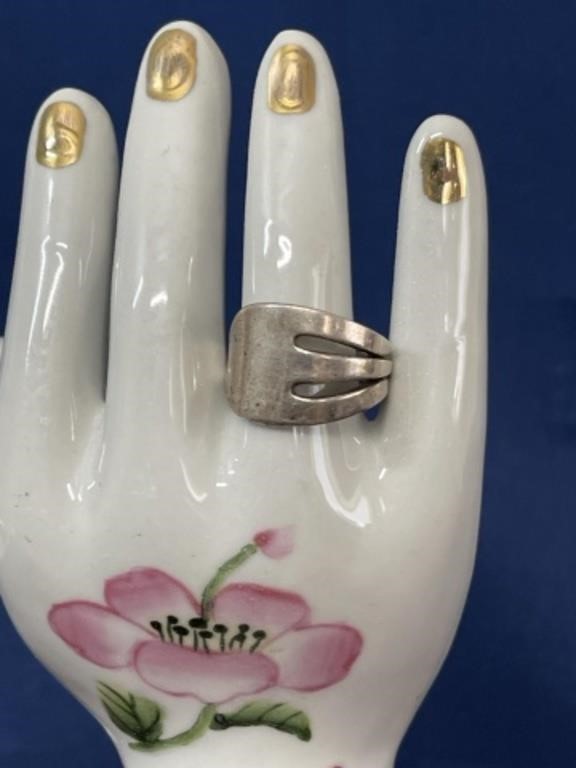 Silver plate fork ring jewelry Holmes and Edwards