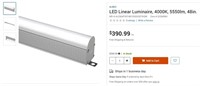 TE9519 LED Linear Luminaire 4000K 5550lm 48in.