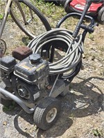 Pressure washer with hose needs pull cord