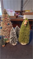 Vintage Miniature Christmas Trees. 4" Thru 12"