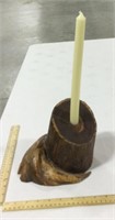 Wooden candle holder