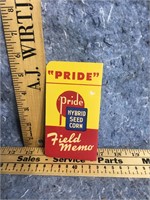 Pride seed corn pocket ledger