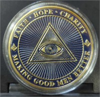 Freemason challenge coin