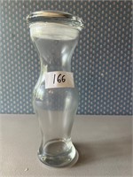 CLEAR VASE W/LID 10" TALL