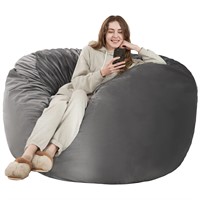 HABUTWAY Bean Bag Chair: Giant 4' Memory Foam Furn