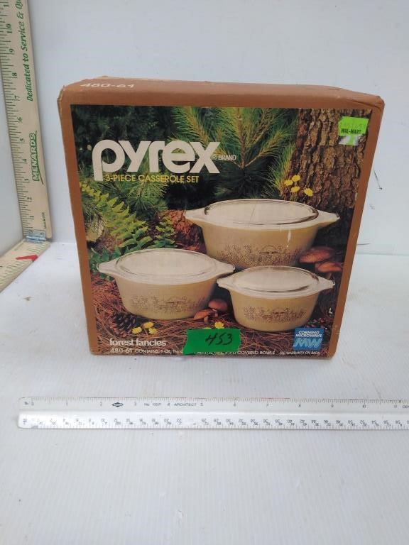 Pyrex 3 Piece Casserole Set Forest Fancies NIB