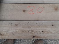 Lumber 9 - 2X8X20 Rough Cut Cedar