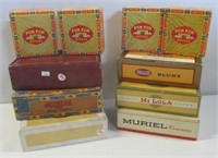 (10) Vintage Cigar Boxes: Pom Pom, Mi Lola,