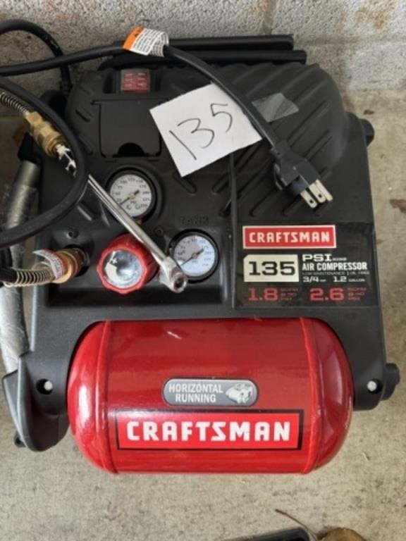 Craftsman 135 Psi  Air Compressor