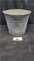 Galvanized metal bucket