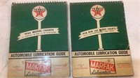 (2) Vntg 1956 & 1958 Texaco Lubrication Guides