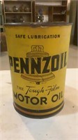 Vintage Pennzoil 5 Quart Tough Film Motor Oil Can