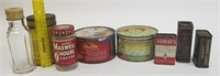 Lot.of 8 Vintage Advertising Tins & Containers