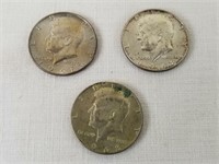 Lot Of 3 Kennedy 1968 U S Half Dollars, 40%