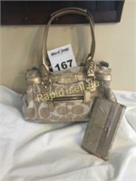 Gold Coach Purse with Wallet