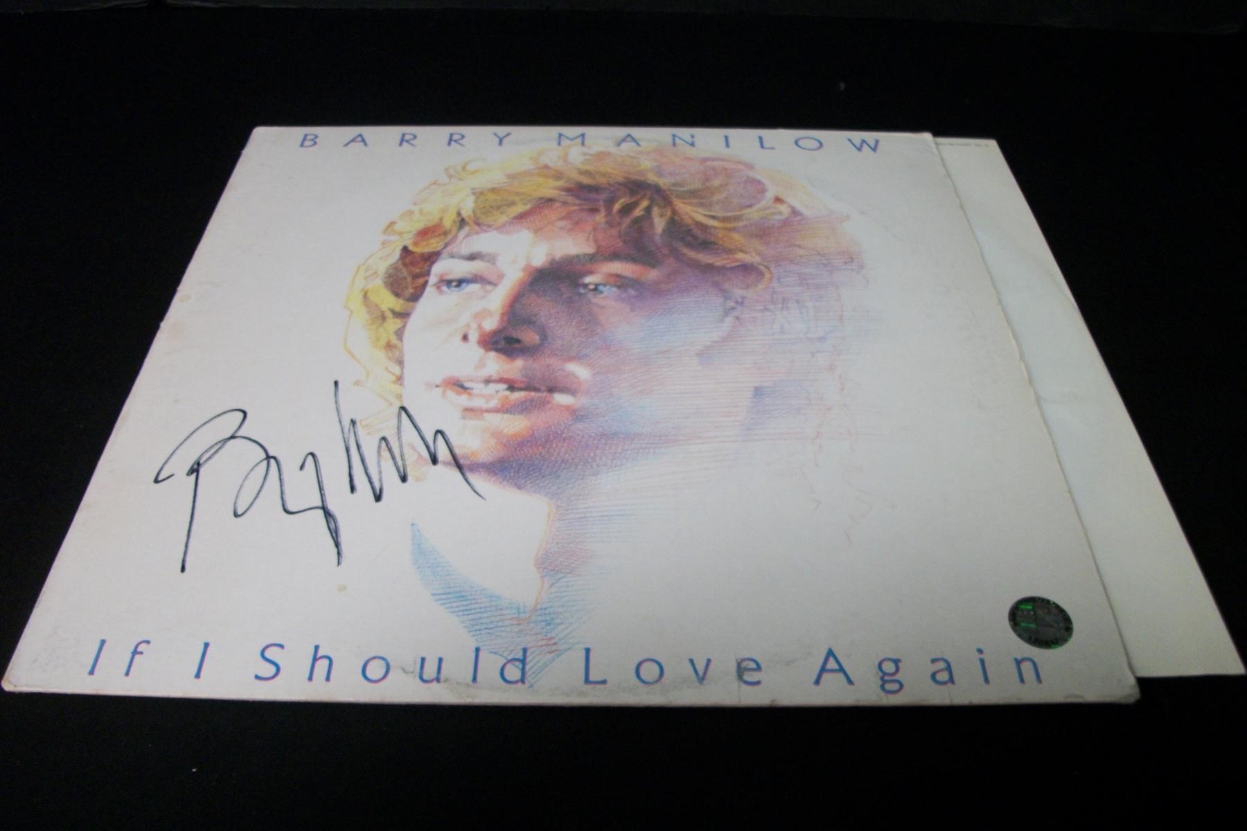 BARRY MANILOW SIGNED ALBUM COVER COA