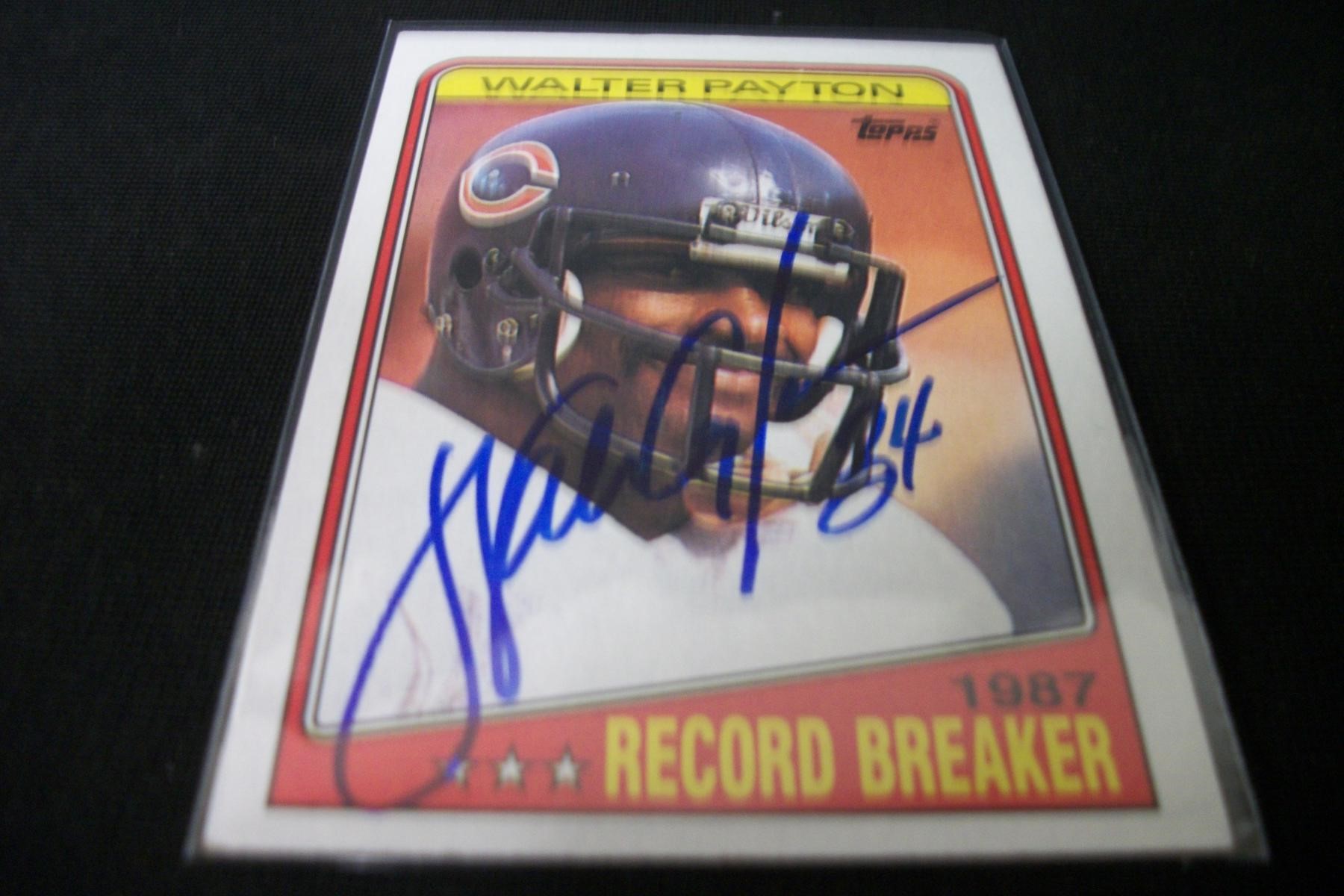 1988 TOPPS WALTER PAYTON AUTOGRAPH COA