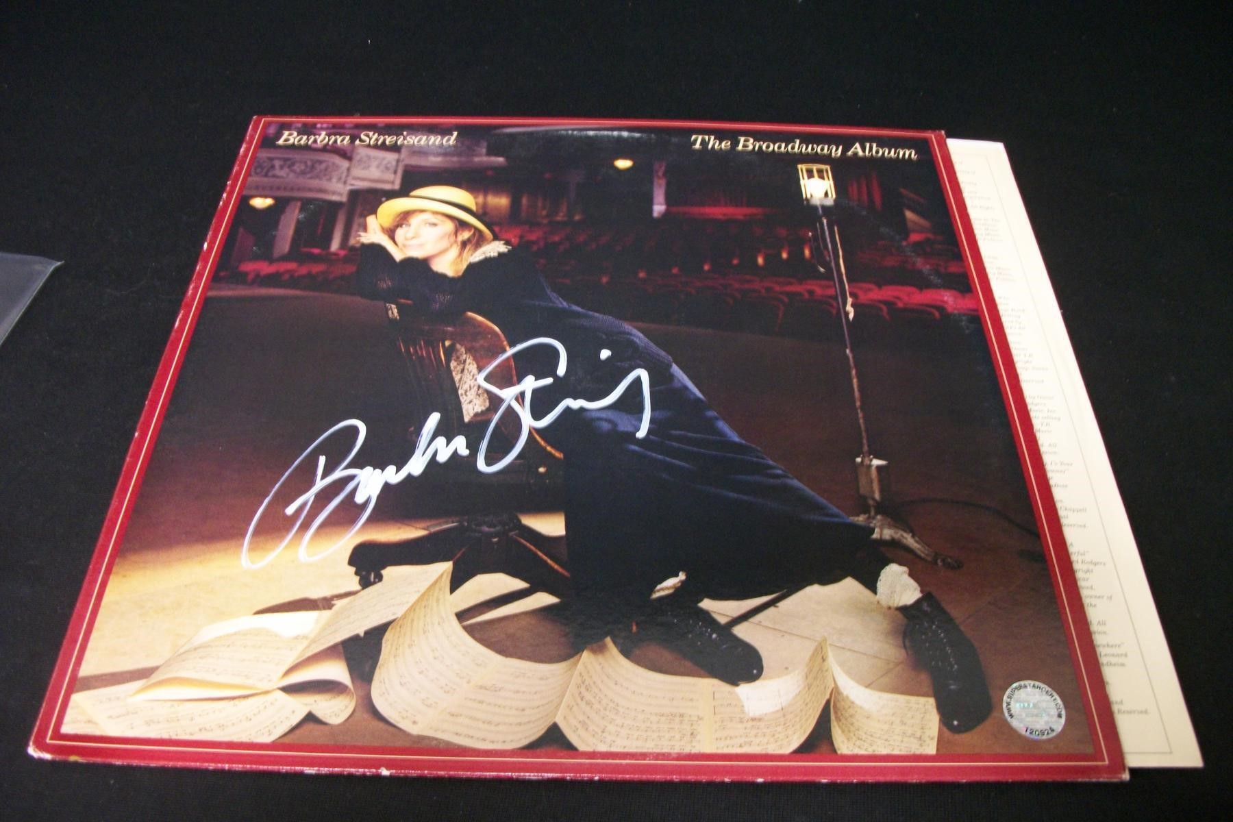 BARBRA STREISAND SIGNED ALBUM COVER COA