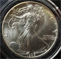 1988 American Silver Eagle, Toned (UNC)