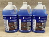3 bottles of floor cleaner/degreaser