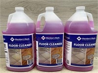 3 bottles of floor cleaner