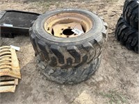 2-Skidsteer Tires & Rims 10x16.5