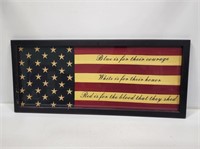 Framed American Flag Decor