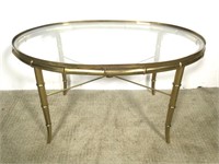 Regency Chippendale Brass and Glass Table
