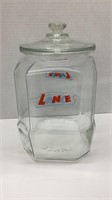 Lance Cracker Jar with Glass Lid 11 inches  tall