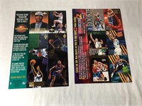 2 Promo Skybox Basketball Card Sheets